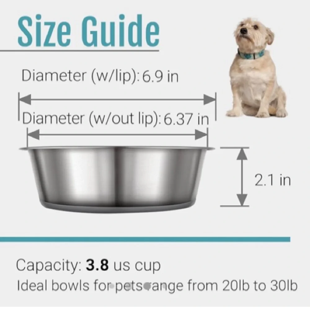Stainless steel dog bowls. Set of 2